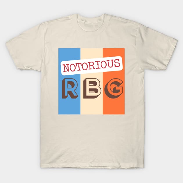 Notorious RBG Ruth Bader Ginsburg Retro Design. T-Shirt by Midlife50